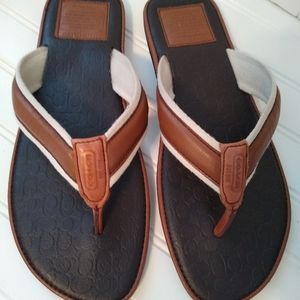 Coach Leather Men's Flip Flop Sz 12